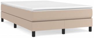 vidaXL Boxspringbett Matratze Cappuccino-Braun 120x200cm Kunstleder, Härtegrad: H2 [3144254]