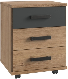 Rollcontainer Lakewood / Liverpool , Holzwerkstoff , Holzfarben , 46 x 58 x 40 cm