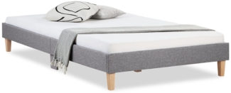 Homestyle4u Polsterbett 120x200 cm, ohne Matratze