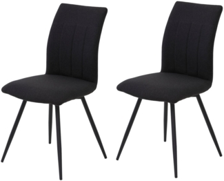 HELA Drehstuhl Vierfußstuhl RIO (Set, 2 St), Esszimmerstuhl, 360° drehbar, gepolstert, Webstoff, 120kg belastbar