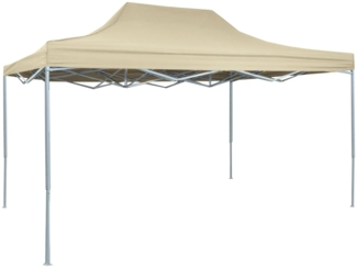 vidaXL Profi-Partyzelt Faltbar 3×4 m Stahl Creme 48892