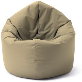 Lumaland Indoor / Outdoor Sitzsack, 2-in-1-Sitzsack, Polyester, 120 x 80 x 75 cm, 300 Liter, Beige