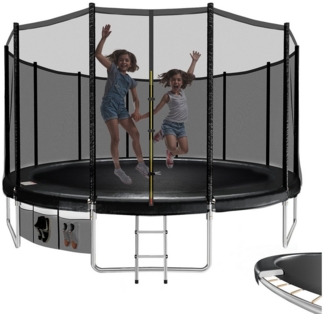 HOMALL Gartentrampolin Ø 228 cm Kindertrampolin Outdoor Trampolin, (Mit Sicherheitsnetz, Sprungtuch und Leiter Ø228/305/366CM)
