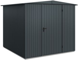 Hörmann Ecostar Metall-Gerätehaus Trend mit Satteldach Typ 2, 238x238 cm , anthrazitgrau, 5,7 m²,1-flüglige Tür