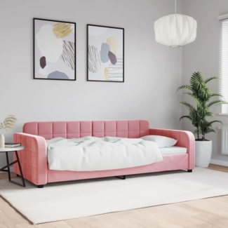 vidaXL Tagesbett Rosa 90x200 cm Samt 354061