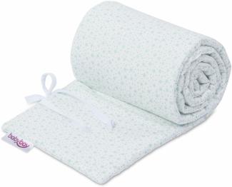 babybay Nestchen Organic Cotton passend für Modell Boxspring XXL, weiß Glitzersterne mint