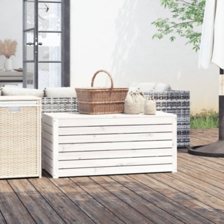 vidaXL Gartenbox Weiß 101x50,5x46,5 cm Massivholz Kiefer