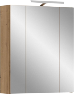 INOSIGN Spiegelschrank (2-St) Florenz, Spiegelschrank inkl. Beleuchtung, Artisan Oak NB, 3-türig