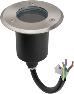 LED Bodenleuchte Bodeneinbauleuchte Bodenstrahler Befahrbar Edelstahl Rostfrei Rund mit GU10 Fassung