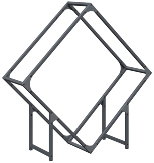 vidaXL Brennholzregal Anthrazit 80x25x80 cm Kaltgewalzter Stahl 864285