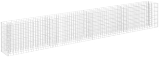 vidaXL Gabionen-Hochbeet Verzinkter Stahl 360×30×60 cm 145642