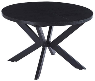 HOME DELUXE Esstisch Rund Ausziehbar AVENTURA inkl. Sternfuß - 120 x 120 cm (inkl. bodenschonendes Metallgestell), Esszimmertisch, Küchentisch, Holztisch