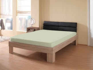 KUM Spannbettlaken Interlock-Jersey Spannbetttuch, Interlock-Jersey, Gummizug: rundum, (1 Stück), Interlock-Jersey Spannbetttuch