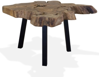 Couchtisch, Sofatisch Massivholz Teak 80 x 70 x 38 cm