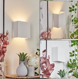 hofstein Wandleuchte »Cenaja« Wandlampe aus Keramik in Weiß, mit Lichteffekt, ohne Leuchtmittel, mit Lichteffekt, 1xG9, mit handelsüblichen Farben bemalbar, Up & Down