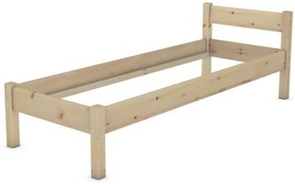Pfostenbett aus Zirbenholz (Zirbe) "Zirben-Amelie" 70cm x 200cm