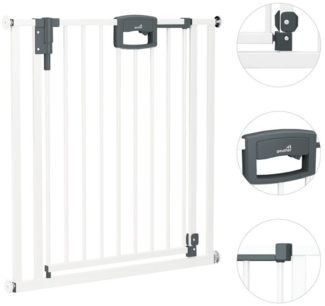 Geuther Türschutzgitter Kinderschutzgitter zum Klemmen Easylock 68-232,5 cm, Schutzgitter zum Klemmen - inkl. Türstopper