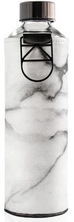 Equa Trinkflasche 750 ml mit Kunstleder & Metall-T Borosilikatglas Mismatch Stone