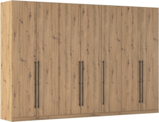 rauch Kleiderschrank Drehtürenschrank Schrank Garderobe Wäscheschrank Schlafzimmer AVOLA (in 3 verschiedenen Ausstattungen BASIC/CLASSIC/PREMIUM) mit hochwertigen Stangengriffen in Schwarz aus Metall MADE IN GERMANY