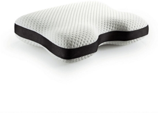 Nordic Schiller Anti-Schnarch-Kissen Pro Visco, Füllung: Visco-Schaum, Bezug: Strukturbezug, Seitenschläfer, Rückenschläfer, Einzelkissen, Einzeln verpackt, vakuumverpackt, Ergonomisch geformt, schnarchreduzierend, viscoelastisch