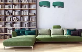 BPS Koncept 060-4-002 Hängeleuchte Galaxy Flaschengrün, silber 1 x E27 Ø 50cm H:105cm dimmbar