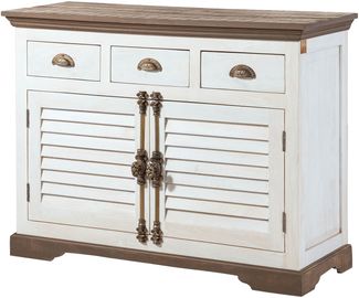 Sideboard Mango 120 x 45 x 90 weiß lackiert TOULOUSE #106