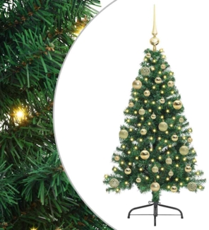 vidaXL Künstlicher vorbeleuchteter Weihnachtsbaum Grün 120 cm PVC 3396993