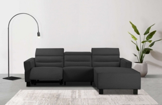 Places of Style Ecksofa Carpari, L-Form, 263 cm, mit manueller o. elektrischer Relaxfunktion, und USB/ Kopfteilverstellg