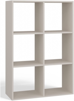 Selsey 'Malax' Offenes Standregal, 6 Fächer, Greige, 75 x 110 x 30 cm