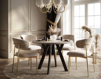 Lookway Esstisch VOLTA MATT Runder ausziehbarer Tisch (1x Tisch), Durchmesser: Ø 100 cm