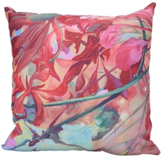 Macosa Home Dekokissen Outdoorkissen Floral bunt 45 x 45 cm Dekokissen Outdoor, Garten Kissen wasserdicht modern