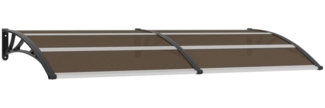 vidaXL Vordach Schwarz 240x100 cm PC 45636