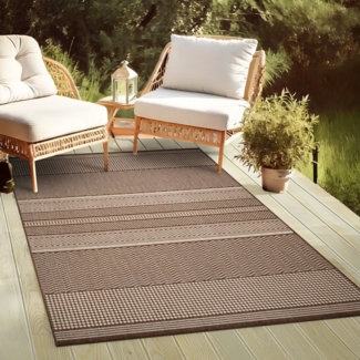 oKu-Tex Outdoorteppich PLUTUS In- & Outdoor Teppich, Flachgewebe, Sisaloptik, rechteckig, Höhe: 3 mm