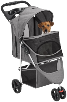 vidaXL Hundewagen Faltbar Grau 80x46x98 cm Oxford-Gewebe 172197
