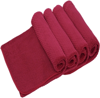 OTTO home Handtücher Parris, diverse Größen, ideal als Sporthandtuch, Reisehandtuch, Microfaser (Set, 4-St), sehr leicht, kompakt, schnelltrocknend, Mikrofaser, mit Waffelmuster