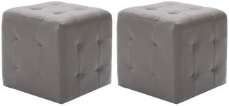 vidaXL Pouf 2 Stk. Grau 30x30x30 cm Kunstleder 278381