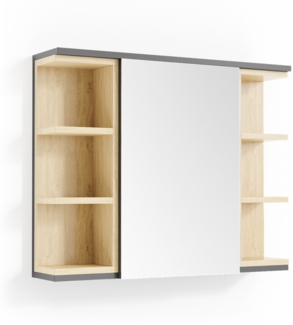 Badspiegelschrank Aquis Anthrazit 79.6 x 64 cm Vicco