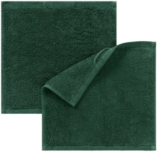 BettwarenShop Handtuch Serie Premium|Seiftuch 2er Pack 30x30 cm| tanne