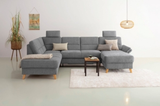 Home affaire Wohnlandschaft Westerland U-Form, Federkern, wahlweise Bettfunktion, Stauraum und Armlehn-Verstellung