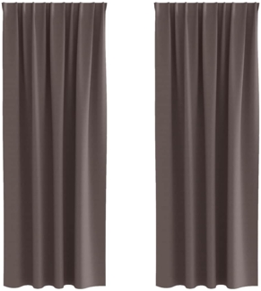 vidaXL Verdunkelungs-Vorhänge mit Ringen Dunkelbraun Polyester 4107447