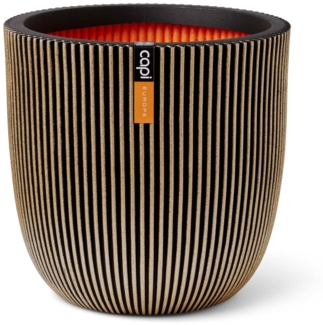 Capi Pflanzgefäß Groove 35x34 cm Schwarz und Golden 445486