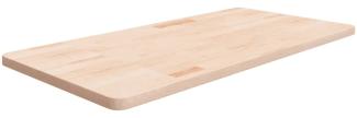vidaXL Waschtischplatte 100x50x2,5 cm Massivholz Unbehandelt 342939