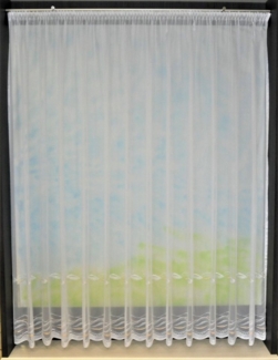 Stickereien Plauen Gardine Düne (1 St), Smokband, halbtransparent, Sablé