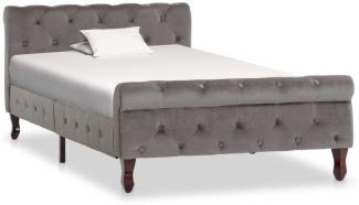 vidaXL Bettgestell Grau Samt 100 x 200 cm 288558