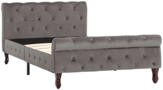 vidaXL Bettgestell Grau Samt 100 x 200 cm 288558