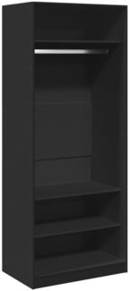 vidaXL Kleiderschrank Schwarz 80x50x200 cm Holzwerkstoff 3307694