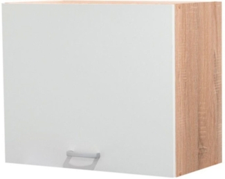 Hängeschrank >Ailina< in Sonoma-Eiche / weiß, Holzwerkstoff - 60x50x31cm (BxHxT)