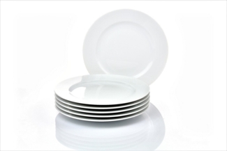 Retsch Arzberg Frühstücksteller HEIKE WEISS, Dessert- & Kuchenteller 21 cm, Set 6-tlg, Porzellan, (6 St), perfekt für Frühstück, Kaffee, Abendessen, spülmaschinenfest