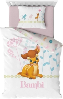 Disney Bambi Bettwäsche - 100 x 140 cm aus 100% Baumwolle Weich und Atmungsaktiv