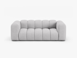 Micadoni Sofa Lupine 2-Sitzer Boucle Baloo Hellgrau